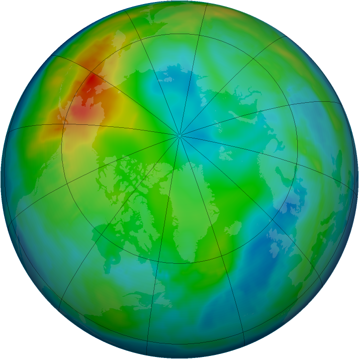 Arctic ozone map for 26 November 2008